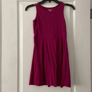Burgundy little girls dress